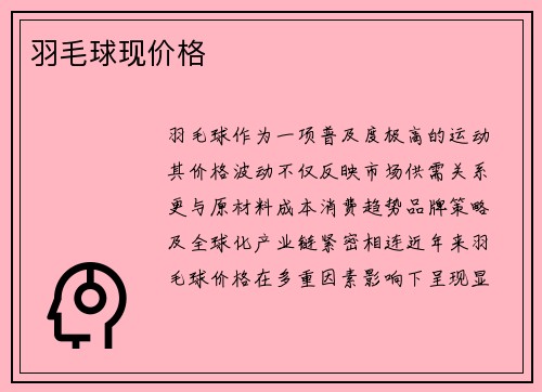 羽毛球现价格
